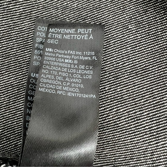 White House Black Market Jacket Womens Size 14 Black & Gray Zebra Print Moto NWT - Picture 16 of 16